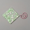 Translucent Acrylic Disc Pendant Keychain KEYC-WH0027-85A-01-2