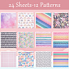 24Pcs 12 Styles Scrapbook Paper Pads DIY-WH0028-47B-6