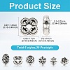 180Pcs 6 Styles Alloy Beads FIND-YW0010-61-2