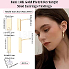 40Pcs 2 Styles Brass Stud Earrings Findings EJEW-BBC0002-30-2