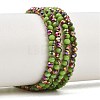 Electroplate Glass Beads Stradns EGLA-H114-02B-08-1