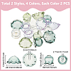 16Pcs 8 Styles Glass Bead Cone for Wind Chimes Making FIND-UN0015-65-4