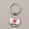 Teacher's Day Time Gem Keychain KEYC-WH0029-51B-P-1