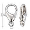 Platinum Plated Alloy Lobster Claw Clasps X-E105-NF-4