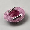 Imitation PU Leather with Rhinestones and Iron Alligator Hair Clips AJEW-WH0609-464A-2