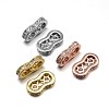 Brass Micro Pave Cubic Zirconia Spacer Bars ZIRC-M068-02-NR-1