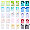 30Pcs 15 Colors Rectangle Organza Drawstring Bags ABAG-TA0001-89-1