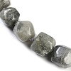 Natural Labradorite Nuggets Beaded Necklaces for Women Men NJEW-K388-01E-01Z-2
