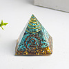 Chakra Theme Orgonite Pyramid Resin Energy Generators WG78315-03-1