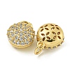 Rack Plating Brass Micro Pave Clear Cubic Zirconia Charms KK-Z067-23G-01-2