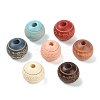 Painted Natural Wood Beads WOOD-N006-02A-M-1