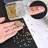 SOFPLATE 200Pcs 2 Colors Brass Crimp Beads Covers KK-SP0001-90B-3