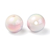 UV Plating Rainbow Iridescent Acrylic Beads OACR-F004-09B-3