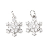 Rack Plating Brass Micro Pave Clear Cubic Zirconia Pendants KK-B093-04A-P-1