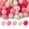70Pcs Rubberized Style Acrylic Beads MACR-FS0001-71B-2