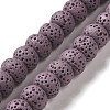 Natural Lava Rock Dyed Beads Strands G-Z036-B01-09-1