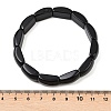 Natural Obsidian Bead Stretch Bracelets for Women Men BJEW-C097-02A-19-2