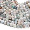 Natural Aquamarine Beads Strands LS-G-F591-29A-8mm-03-4