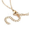 4Pcs 4 Color Glass Butterfly & Natural Pearl Pendants Double Layer Necklaces Set with Clear Cubic Zirconia NJEW-TA00043-9