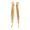 Brass Snake Chain Tassel Stud Earring Findings KK-G510-20G-1