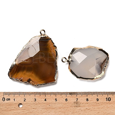 Natural Agate Big Pendants G-Z088-04G-1