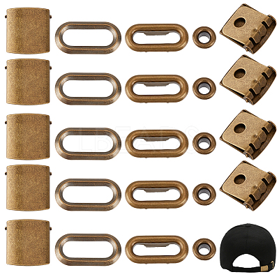 36Sets Iron Baseball Hat Cap Buckle Strap Clasp Clip Kit IFIN-CY0001-02-1