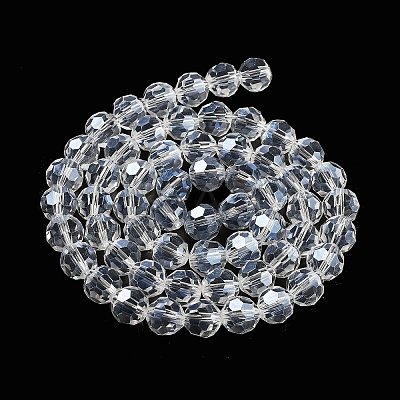 Electroplate Transparent Glass Beads Strands EGLA-A035-T10mm-A19-1