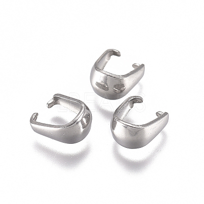 Tarnish Resistant 304 Stainless Steel Snap on Bails X-STAS-L234-158P-1