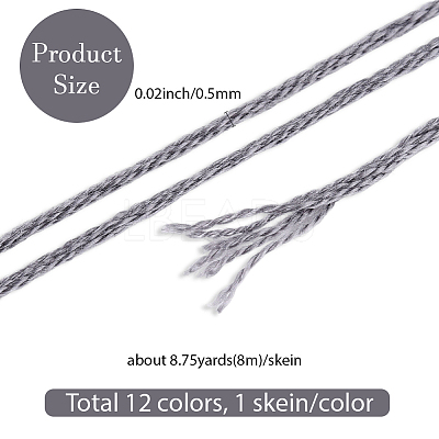 6-Ply Polyester Embroidery Floss OCOR-WH20074-01A-10-1