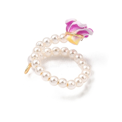 Handmade Polymer Clay Cuff Rings RJEW-JR00917-02-1