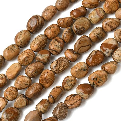 Natural Picture Jasper Beads Strands G-C286-A07-1