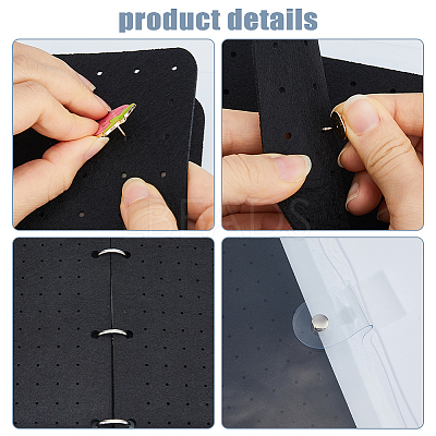 6 Pages Felt Brooches Collection Binder Book AJEW-WH0709-134A-1