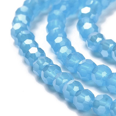 Electroplate Glass Beads Strands EGLA-A035-J4mm-A07-1