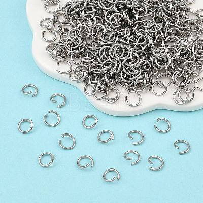 Tarnish Resistant 304 Stainless Steel Open Jump Rings STAS-N015-03-6x.0.8mm-1