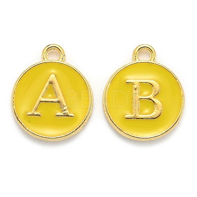 Initial Letter A~Z Alphabet Enamel Charms ENAM-Q437-09-1