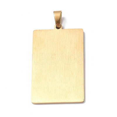 201 Stainless Steel Pendant STAS-B033-01G-17-1