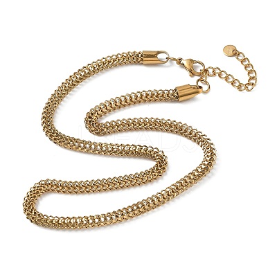 304 Stainless Steel Chain Necklaces for Women SA-CBA4051-14G-1