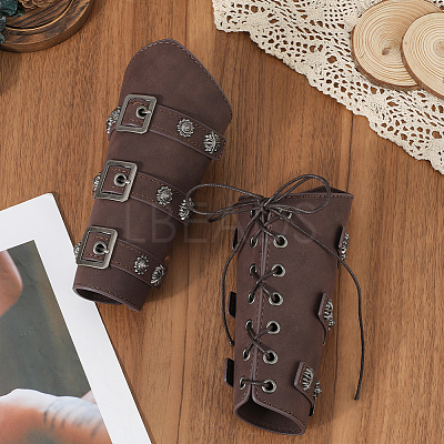 Imitation Leather Cuff Cord Bracelets AJEW-WH20033-034B-1