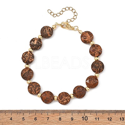Natural Starburst Jasper & Brass Spacer Beads Beaded Bracelets for Women BJEW-JB14112-03-1