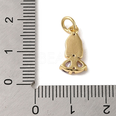 Brass Micro Pave Colorful Cubic Zirconia Glass Pendants KK-R162-026B-G-1