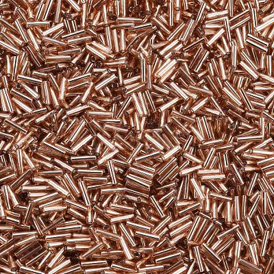 Plated Glass Bugle Beads SEED-S046-01B-39A-1