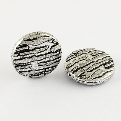 Flat Round Antique Acrylic Beads PACR-S209-57AS-1