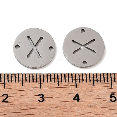 Non-Tarnish 201 Stainless Steel Hollow Flat Round Links FIND-R149-03X-P-1