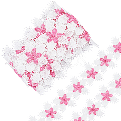 Flower Polyester Eyelash Lace Trim Ribbon OCOR-WH20003-03B-01-1