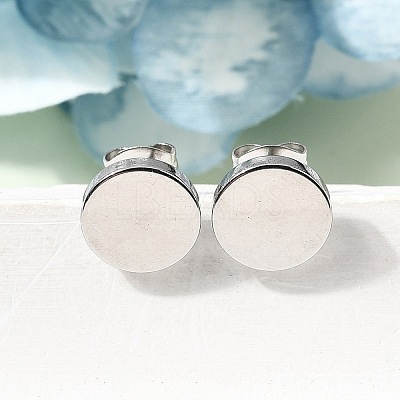 304 Stainless Steel Stud Earrings EJEW-L309-01C-P-1