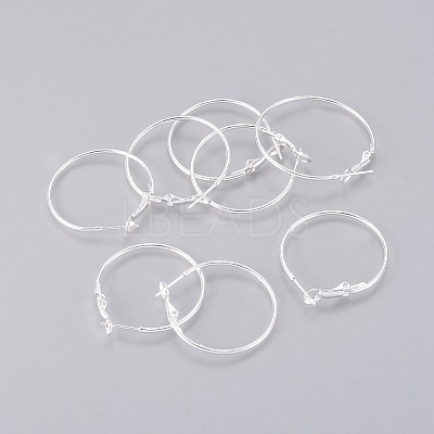 Brass Hoop Earrings X-EC108-1NFS-1