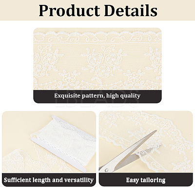 5Yards Polyester Fringe Lace Trim OCOR-CY0003-95B-1