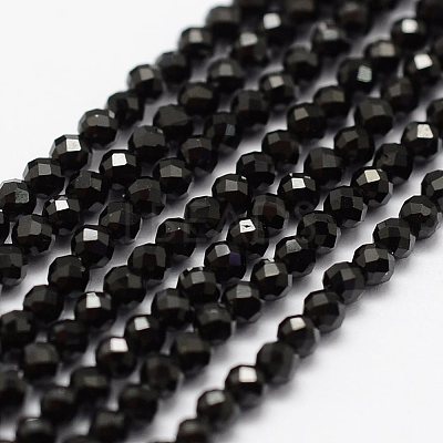 Natural Black Spinel Beads Strands LS-G-K185-09-1