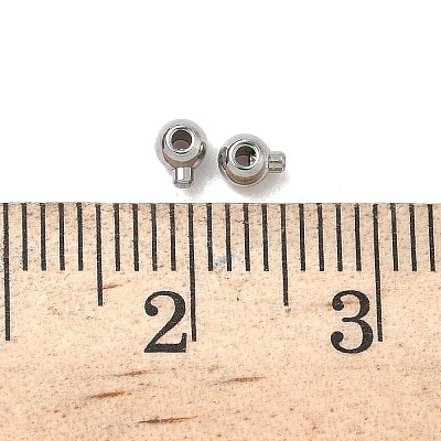 304 Stainless Steel Crimp Beads X-STAS-G361-02P-1
