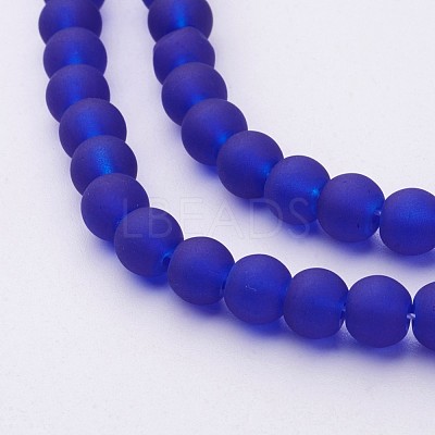 Baking Paint Transparent Glass Bead Strands X-GLAA-S031-6mm-09-1